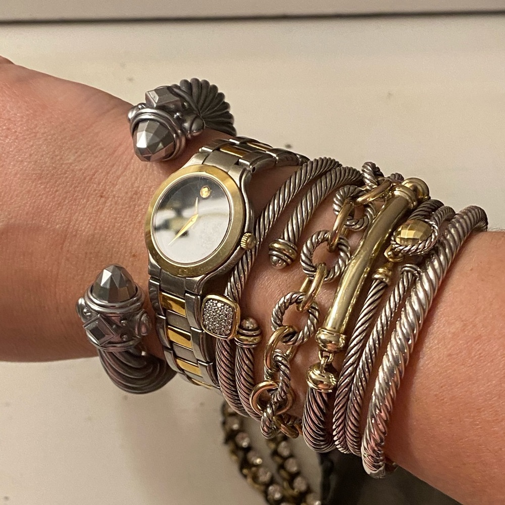 David Yurman Silver Aluminum Bracelet 10mm